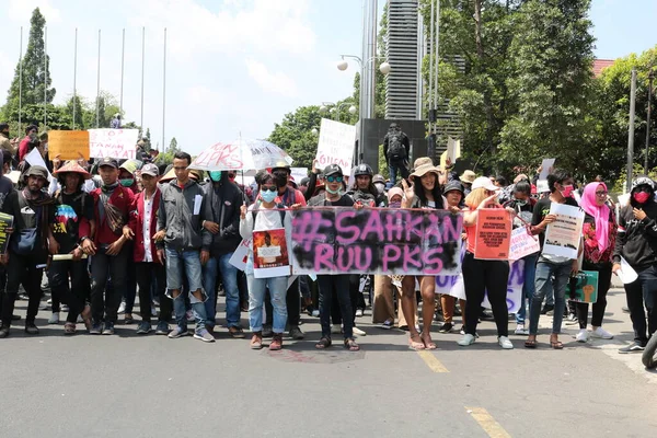 Setembro 2019 Gejayan Indonésia Manifestação Paz Gejayan Calling Indonésio Gejayan — Fotografia de Stock