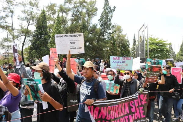 Septiembre 2019 Gejayan Indonesia Manifestación Paz Gejayan Calling Indonesio Gejayan — Foto de Stock