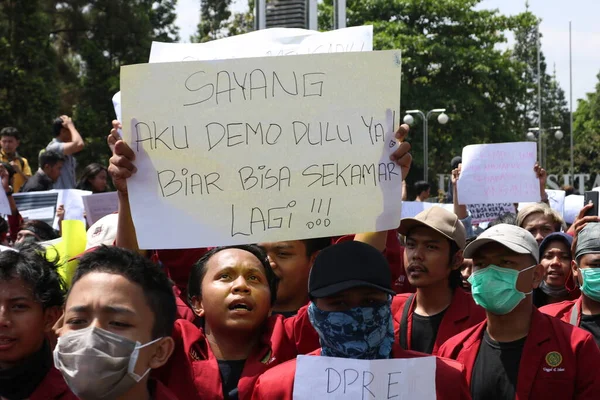 Settembre 2019 Gejayan Indonesia Manifestazione Pace Gejayan Calling Indonesiano Gejayan — Foto Stock