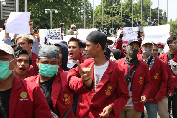 Settembre 2019 Gejayan Indonesia Manifestazione Pace Gejayan Calling Indonesiano Gejayan — Foto Stock