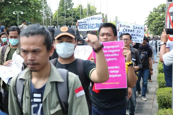 Setembro 2019 Gejayan Indonésia Manifestação Paz Gejayan Calling Indonésio Gejayan — Fotografia de Stock