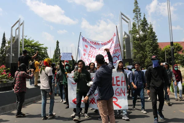 Setembro 2019 Gejayan Indonésia Manifestação Paz Gejayan Calling Indonésio Gejayan — Fotografia de Stock