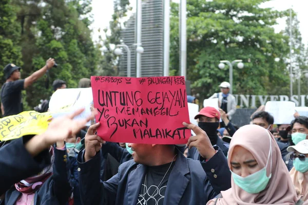 Setembro 2019 Gejayan Indonésia Manifestação Paz Gejayan Calling Indonésio Gejayan — Fotografia de Stock