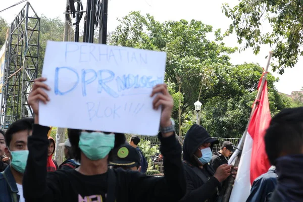 Setembro 2019 Gejayan Indonésia Manifestação Paz Gejayan Calling Indonésio Gejayan — Fotografia de Stock