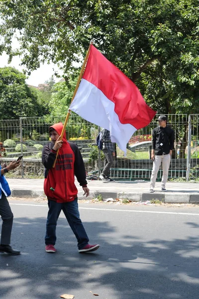 Septiembre 2019 Gejayan Indonesia Manifestación Paz Gejayan Calling Indonesio Gejayan —  Fotos de Stock