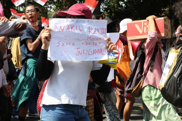 Septiembre 2019 Gejayan Indonesia Manifestación Paz Gejayan Calling Indonesio Gejayan — Foto de Stock
