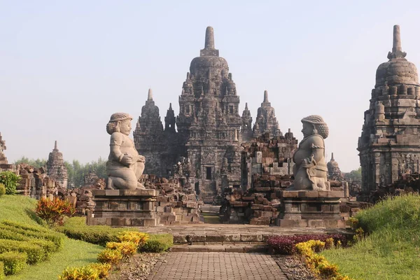 Sewu Templo Budista Mahayana Del Siglo Viii Situado 800 Metros —  Fotos de Stock