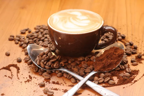 Coffe Latte Eftermiddagen — Stockfoto