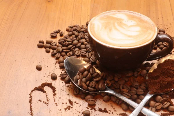 Coffe Latte Eftermiddagen — Stockfoto