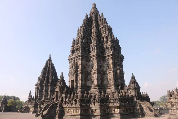 Prambanan Vagy Rara Jonggrang Egy Századi Hindu Templom Vegyület Yogyakarta — Stock Fotó