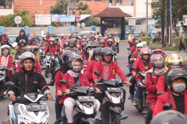 09 Mart 2020, Sleman, Endonezya: Gejayan Çağrı Hareketi (Endonezyaca: Gejayan Memanggil) Yogyakarta 'daki çeşitli kampüslerden öğrenciler tarafından organize edildi..