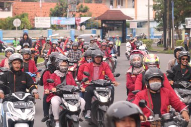 09 Mart 2020, Sleman, Endonezya: Gejayan Çağrı Hareketi (Endonezyaca: Gejayan Memanggil) Yogyakarta 'daki çeşitli kampüslerden öğrenciler tarafından organize edildi..