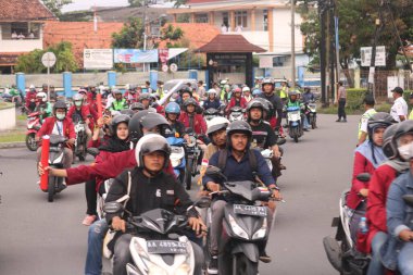 09 Mart 2020, Sleman, Endonezya: Gejayan Çağrı Hareketi (Endonezyaca: Gejayan Memanggil) Yogyakarta 'daki çeşitli kampüslerden öğrenciler tarafından organize edildi..