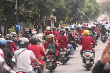 09 Mart 2020, Sleman, Endonezya: Gejayan Çağrı Hareketi (Endonezyaca: Gejayan Memanggil) Yogyakarta 'daki çeşitli kampüslerden öğrenciler tarafından organize edildi..