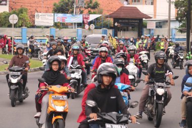 09 Mart 2020, Sleman, Endonezya: Gejayan Çağrı Hareketi (Endonezyaca: Gejayan Memanggil) Yogyakarta 'daki çeşitli kampüslerden öğrenciler tarafından organize edildi..