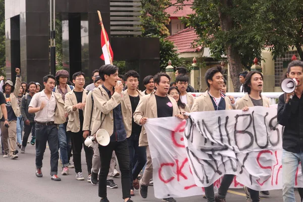 Marzo 2020 Sleman Indonesia Movimiento Gejayan Calling Indonesio Gejayan Memanggil — Foto de Stock