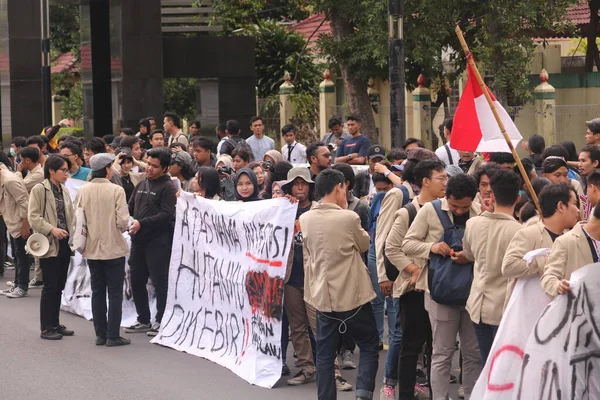 Marzo 2020 Sleman Indonesia Movimiento Gejayan Calling Indonesio Gejayan Memanggil — Foto de Stock