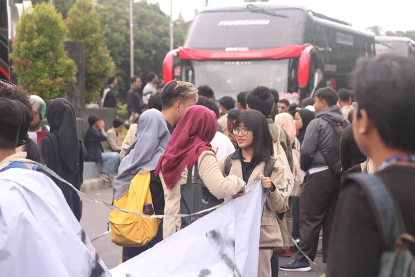 2020年3月9日インドネシア スレマン ジャヤーン コール ムーブメント インドネシア語 Gejyan Memanggil ジョグジャカルタのさまざまなキャンパスの学生によって組織されました — ストック写真