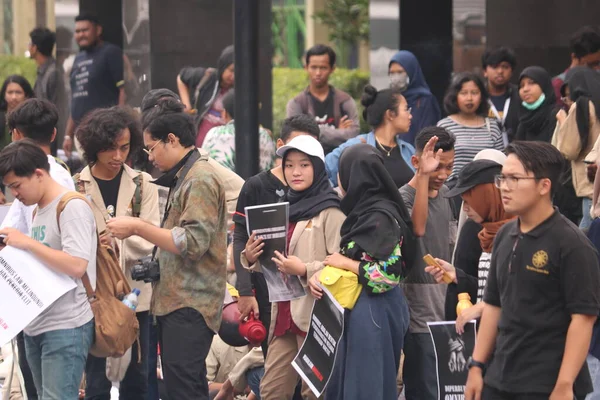 Maart 2020 Sleman Indonesië Gejayan Calling Movement Indonesisch Gejayan Memanggil — Stockfoto