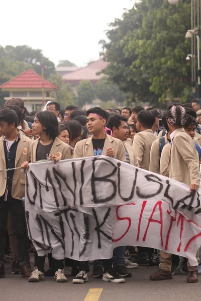 Maart 2020 Sleman Indonesië Gejayan Calling Movement Indonesisch Gejayan Memanggil — Stockfoto