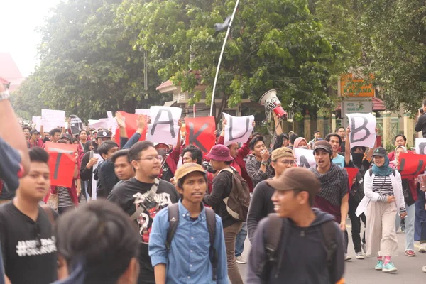 Marzo 2020 Sleman Indonesia Movimiento Gejayan Calling Indonesio Gejayan Memanggil — Foto de Stock