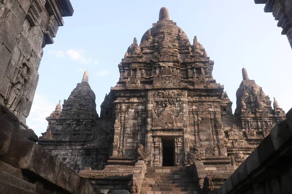 Sewu Templo Budista Mahayana Del Siglo Viii Situado 800 Metros — Foto de Stock