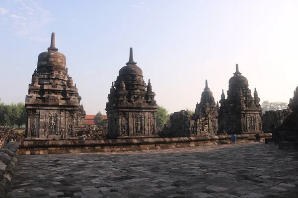 Sewu Templo Budista Século Viii Localizado 800 Metros Norte Prambanan — Fotografia de Stock
