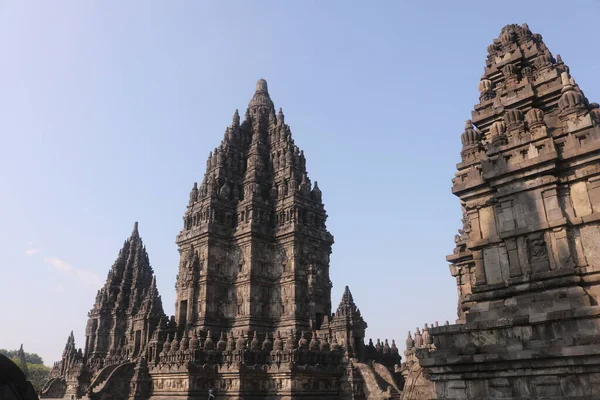 Prambanan Vagy Rara Jonggrang Egy Századi Hindu Templom Vegyület Yogyakarta — Stock Fotó