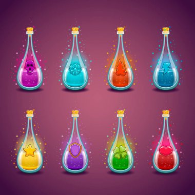Büyük set farklı aydınlık sihirli iksiri ile