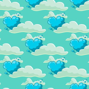 Seamles desen bulut ve balon