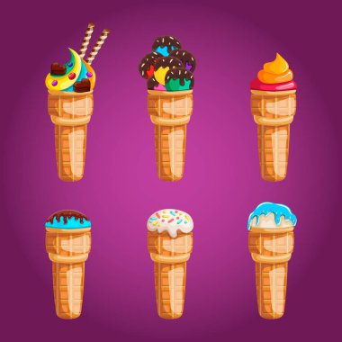 Farklı dolgulu büyük boy dondurma.