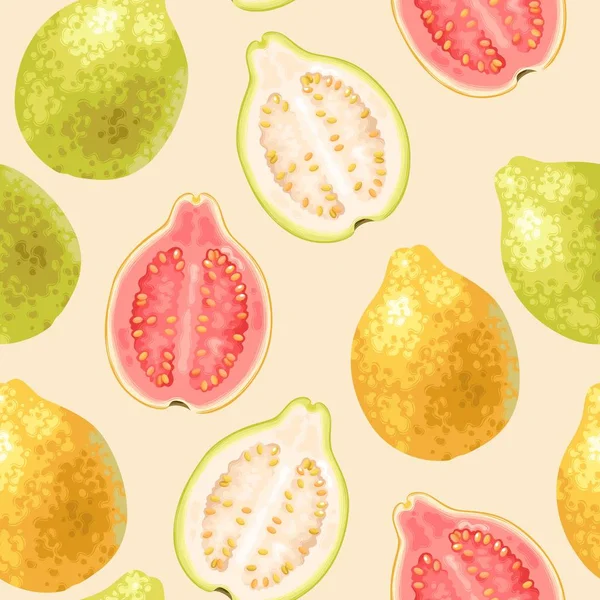 Fruits de goyave sans couture — Image vectorielle