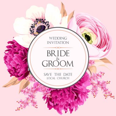 Vintage Düğün Davetiyesi