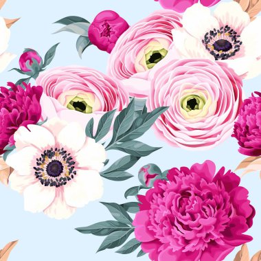 Şakayık ve Düğünçiçeği ile Seamless modeli