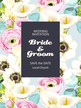 Vintage Düğün Davetiyesi