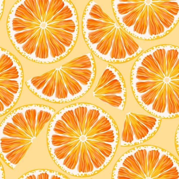 Bezešvý vzor s pomeranči — Stockový vektor