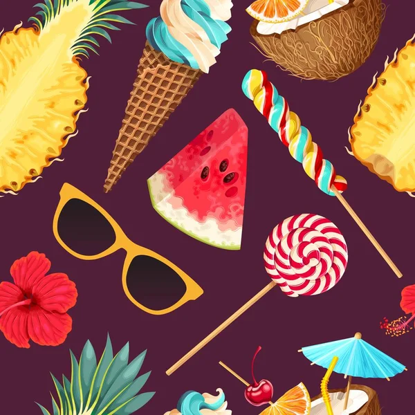 Tropic zomer patroon — Stockvector