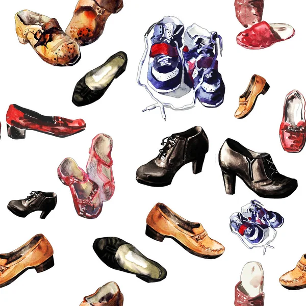 Shoe Box Design Different Types Footwear — Stock Photo, Image