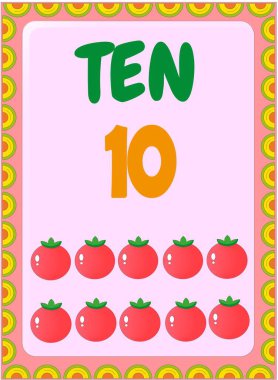 Domates tasarımı ile okul öncesi ve bebek matematiği