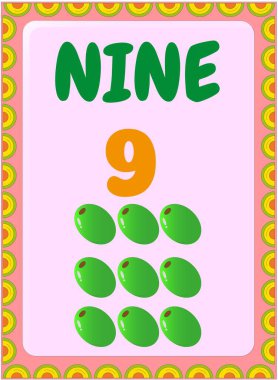 Zeytin tasarımı ile anaokulu ve yeni yürümeye başlayan matematik