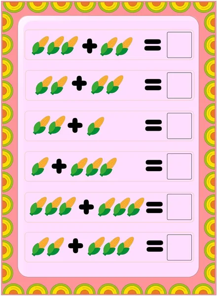 Przedszkole Maluch Matematyka Projektu Kukurydzy Grafika Wektorowa