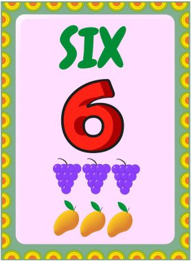Üzüm ve mango tasarımı ile okul öncesi bebek matematiği