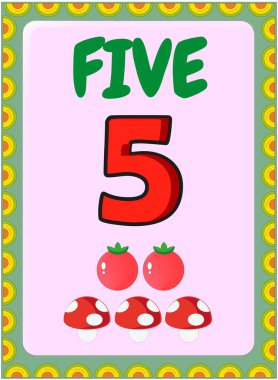 Domates ve mantar tasarımı ile okul öncesi bebek matematiği