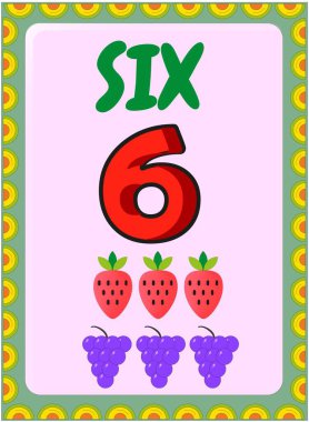 Üzümler ve çilek tasarımı ile okul öncesi bebek matematiği