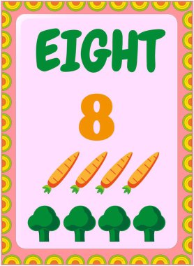 Brokoli ve havuç tasarımı ile okul öncesi ve bebek matematiği