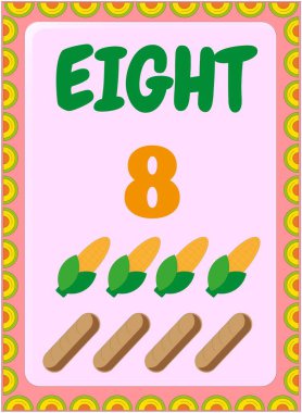 Anaokulu ve yürümeye başlayan matematik tost ve mısır tasarımı ile