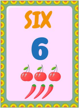 Kiraz ve biber tasarımı ile okul öncesi ve bebek matematiği