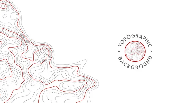 Vektor topographische Mustertextur. Graue Konturen geografische Bergetopographie Vektor Illustration. Karte auf Landwegen. Höhengrafische Höhenlinien. Topografische Karte EPS 10. — Stockvektor