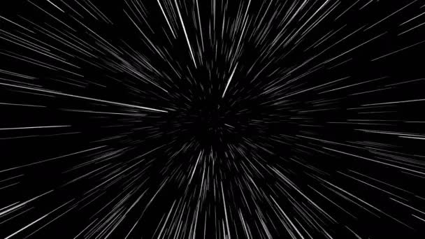 Space Warp Light Speed Animation — Stock Video