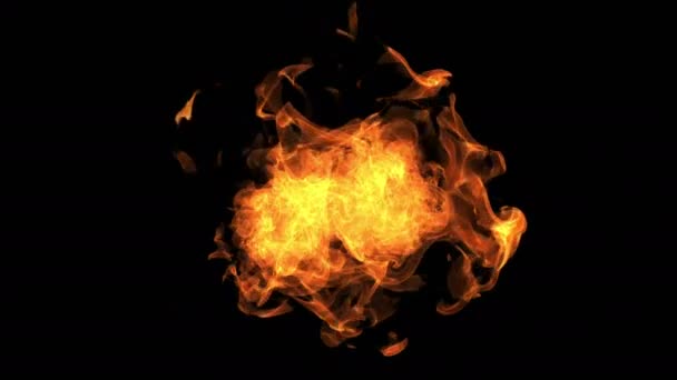 Tűz Robbanás Kamerát Alpha Channel — Stock videók